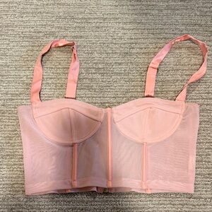 White Fox corset mesh top